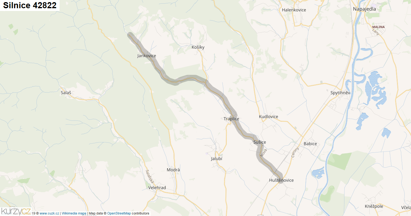Silnice 42822 - mapa Silnice 42822