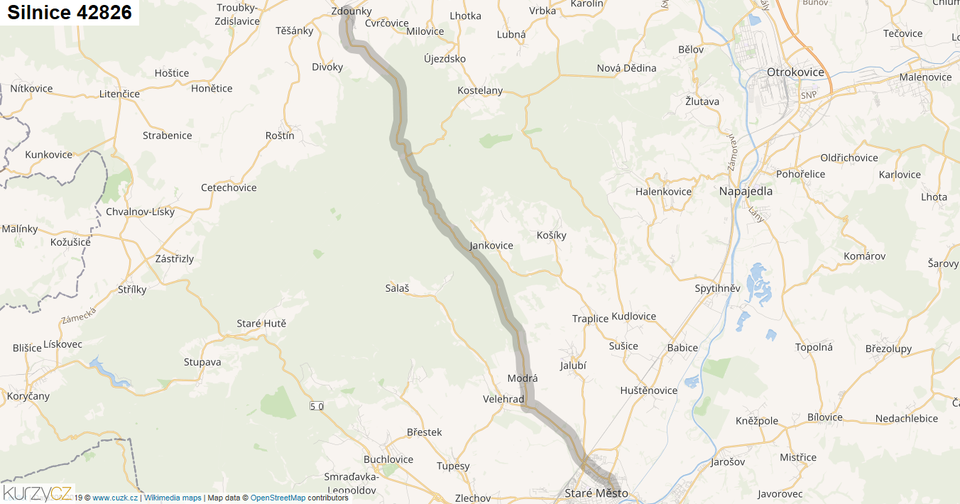 Silnice 42826 - mapa Silnice 42826