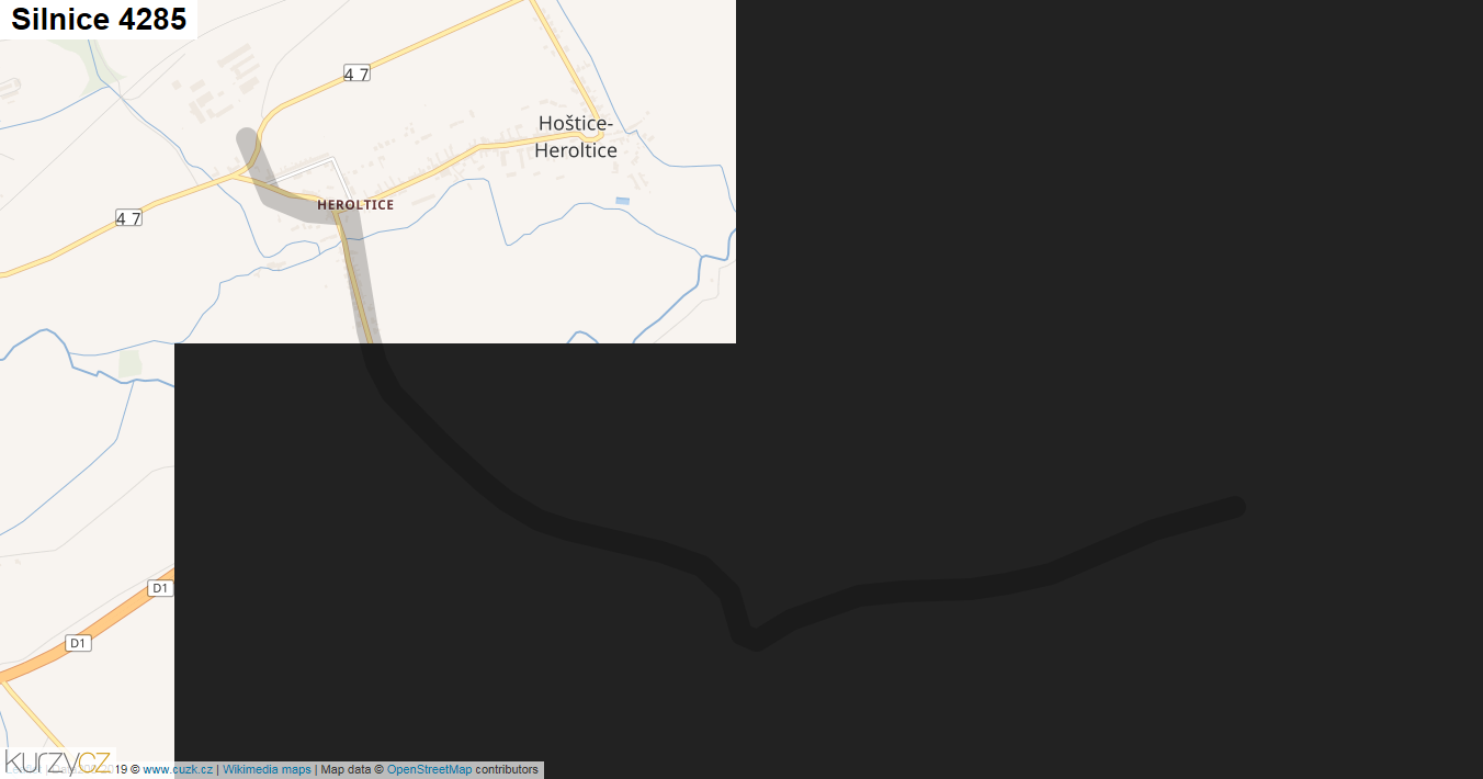 Silnice 4285 - mapa Silnice 4285