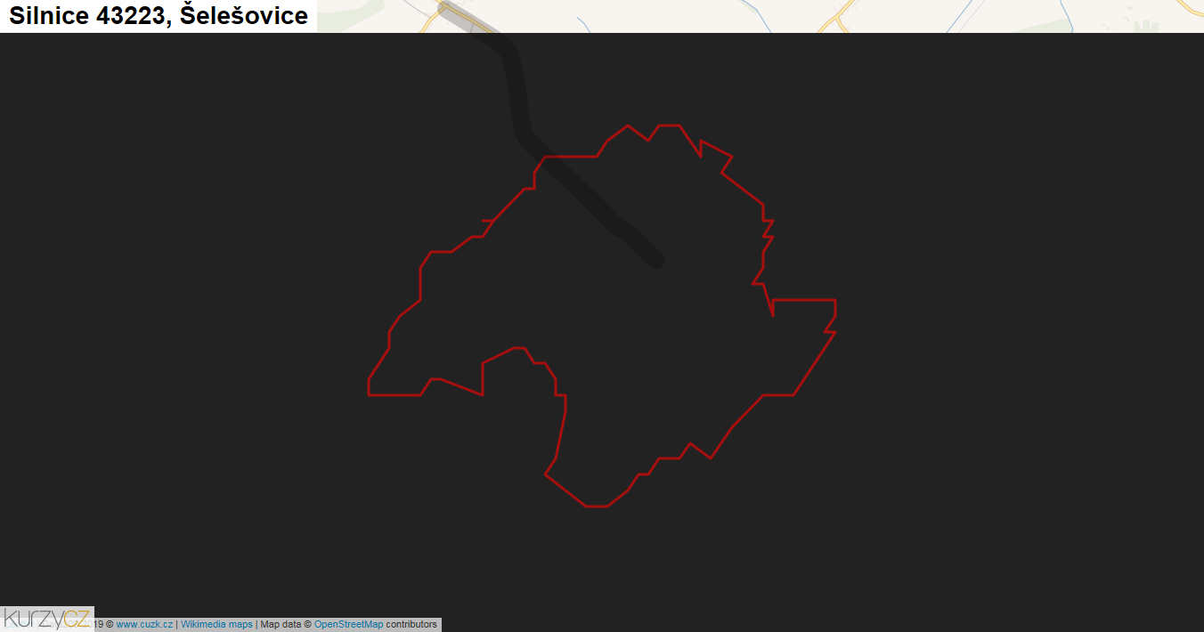 Šelešovice, Silnice 43223 - Mapa