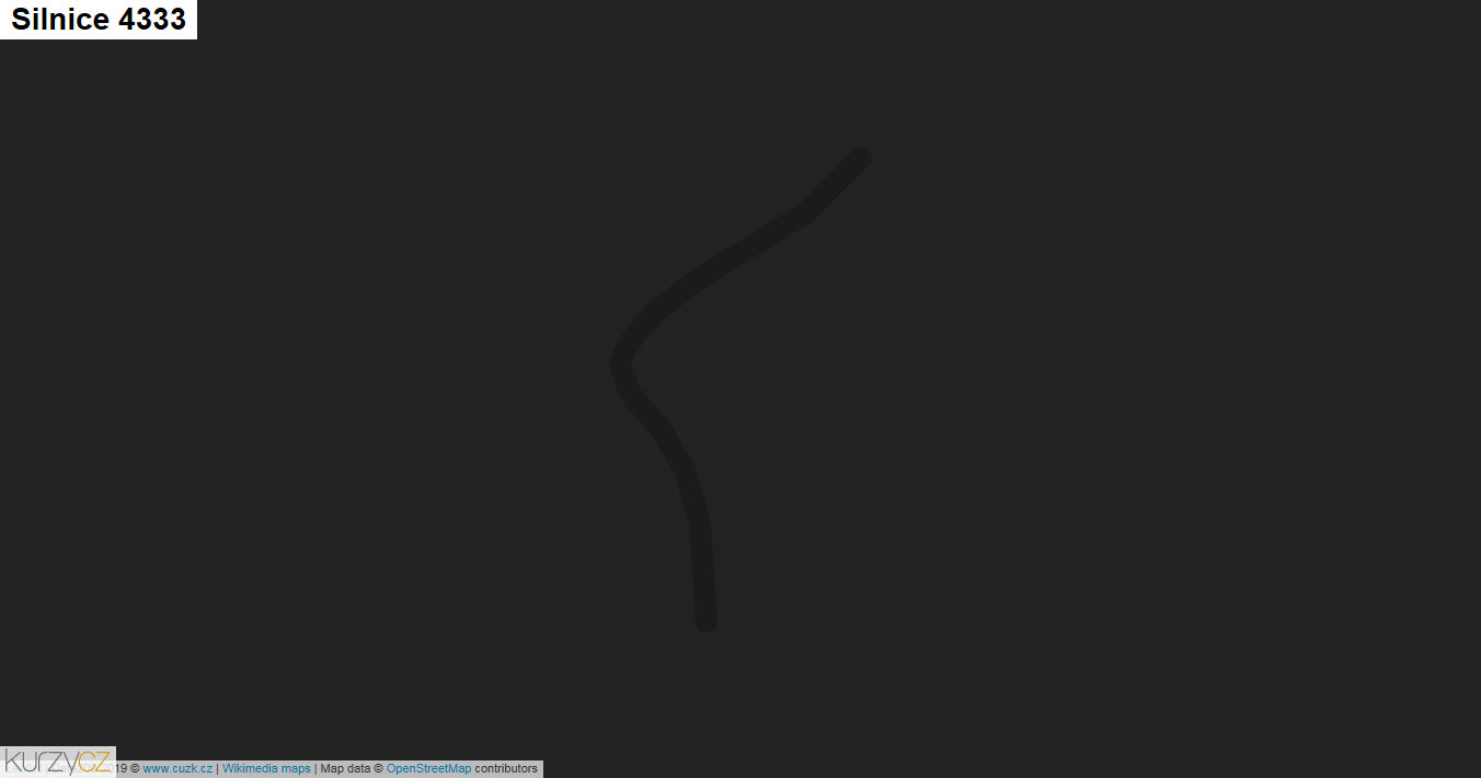 Silnice 4333 - mapa Silnice 4333