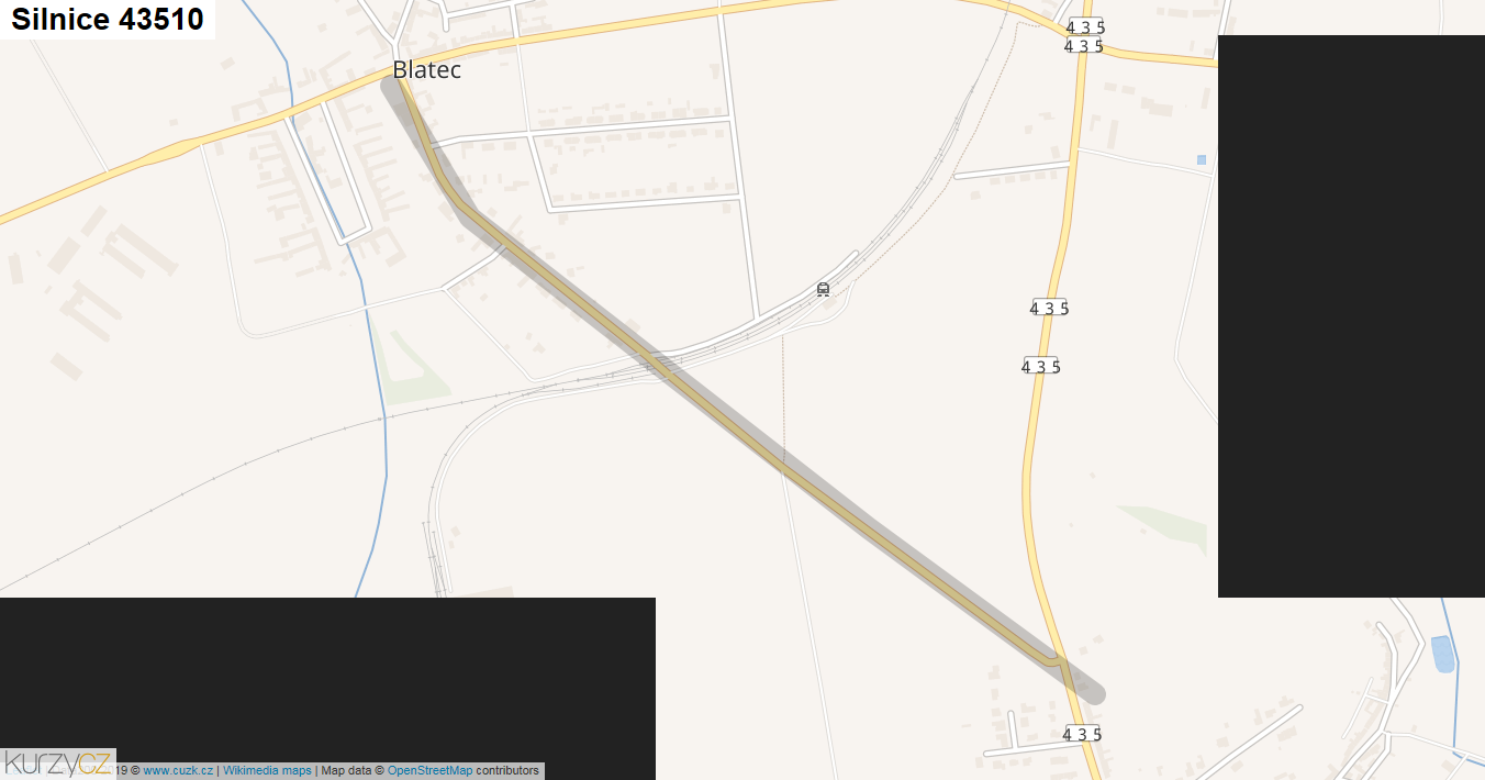 Silnice 43510 - mapa Silnice 43510