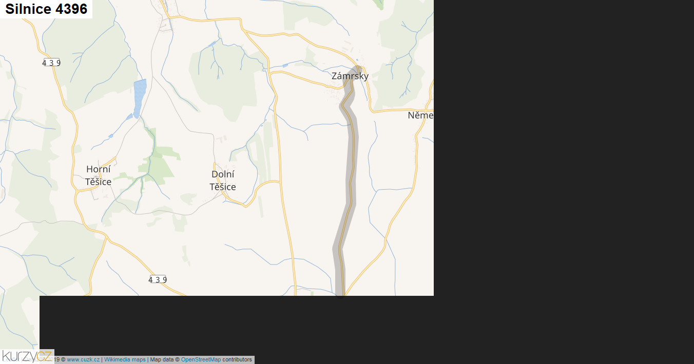 Silnice 4396 - mapa Silnice 4396
