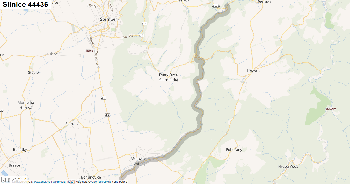Silnice 44436 - mapa Silnice 44436