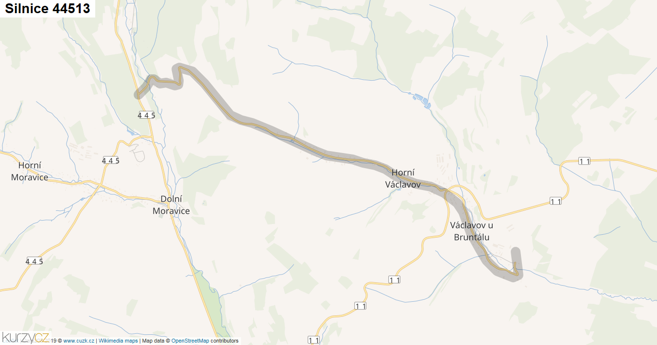 Silnice 44513 - mapa Silnice 44513