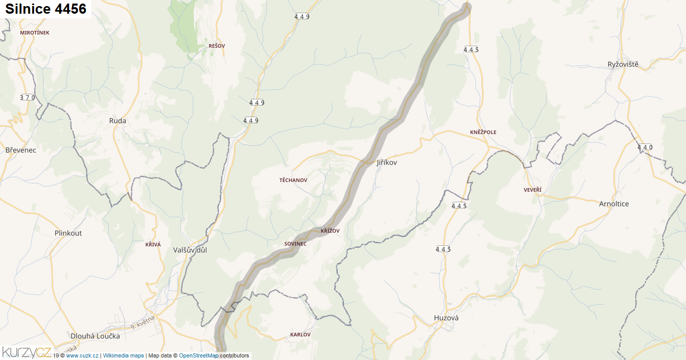 Silnice 4456 - mapa Silnice 4456