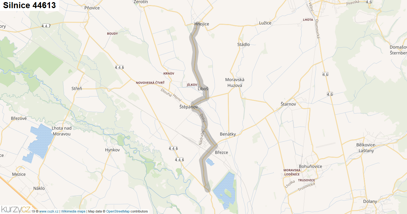 Silnice 44613 - mapa Silnice 44613