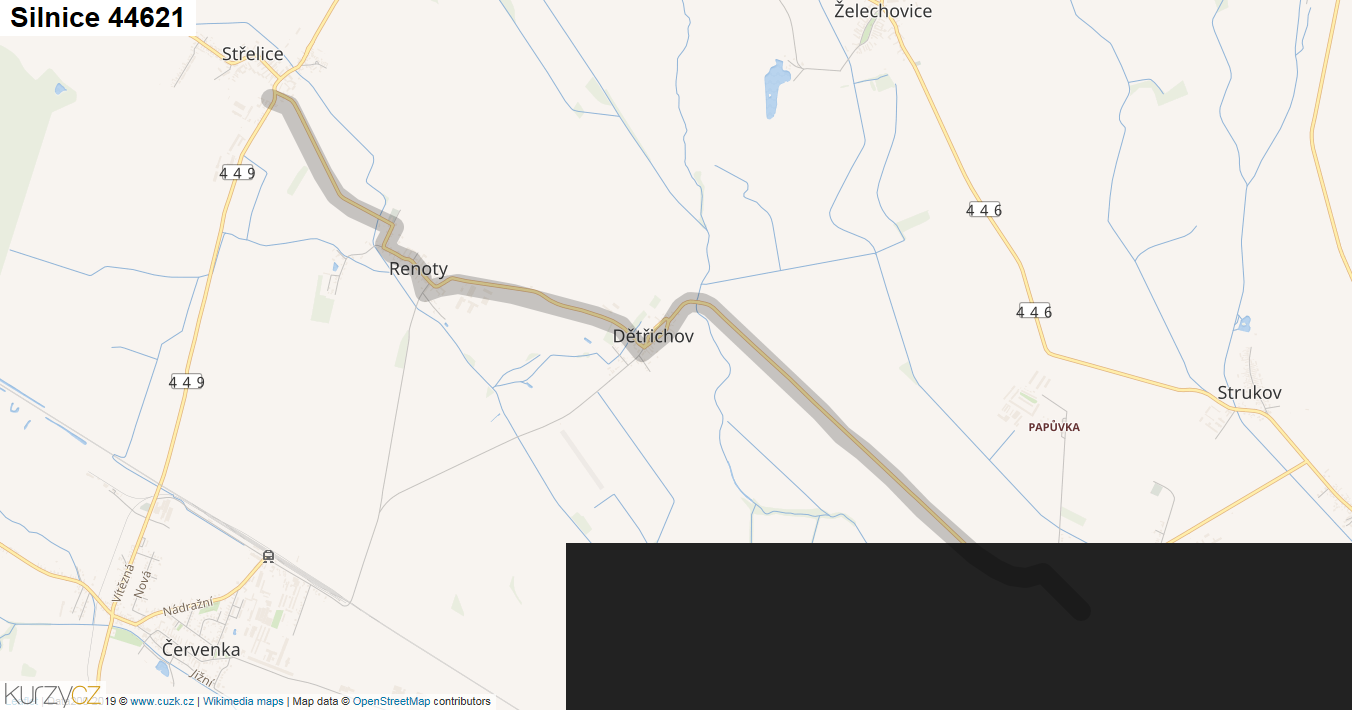 Silnice 44621 - mapa Silnice 44621