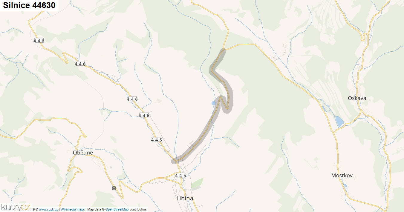 Silnice 44630 - mapa Silnice 44630