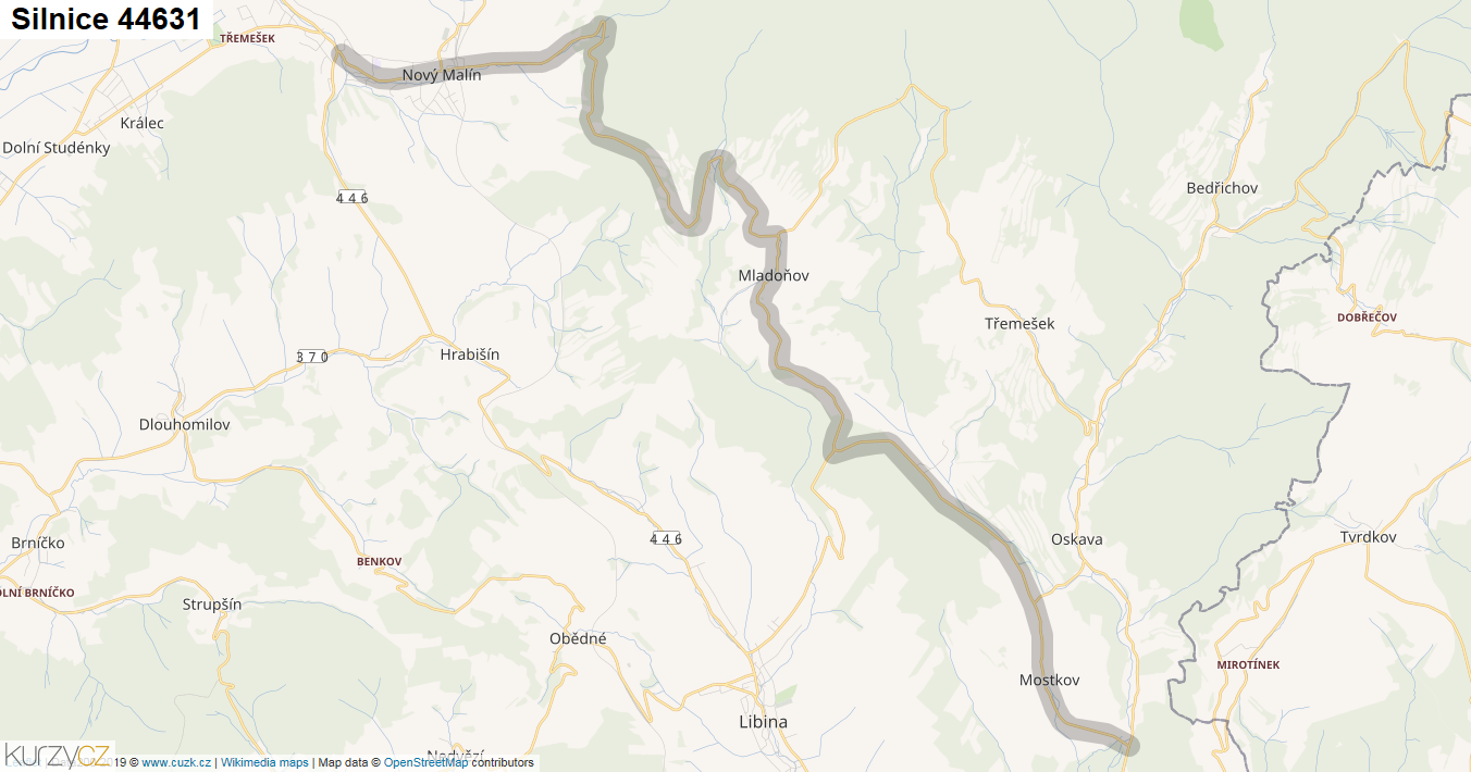 Silnice 44631 - mapa Silnice 44631