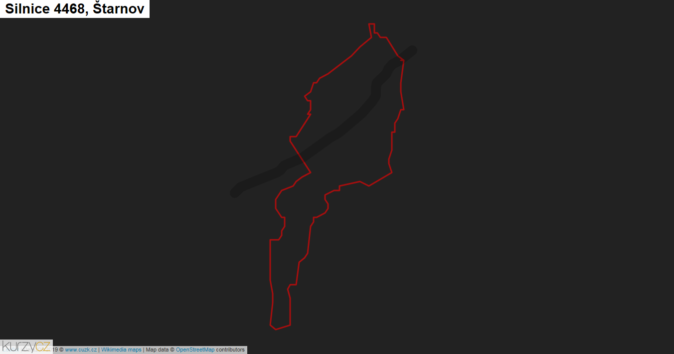 Štarnov, Silnice 4468 - Mapa