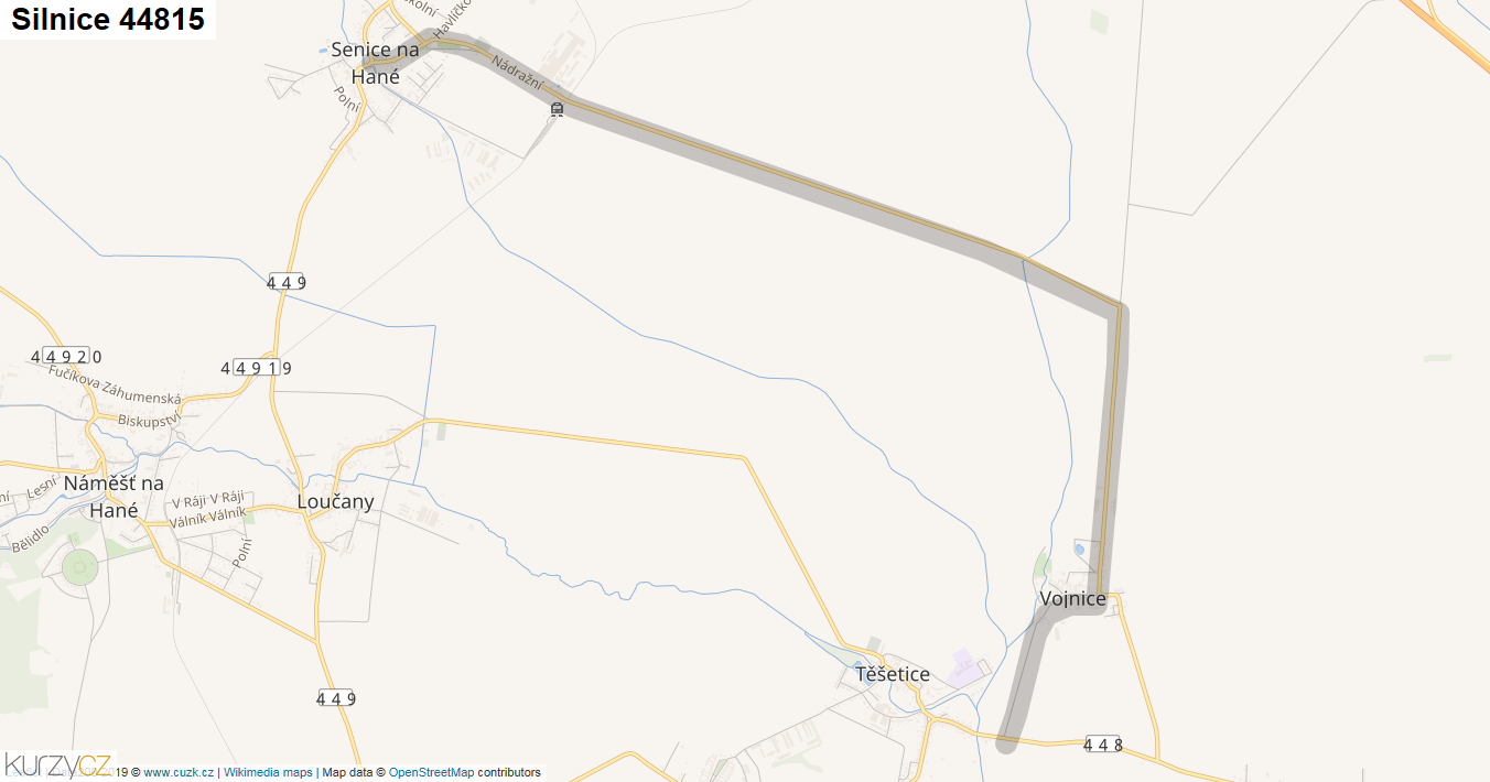Silnice 44815 - mapa Silnice 44815