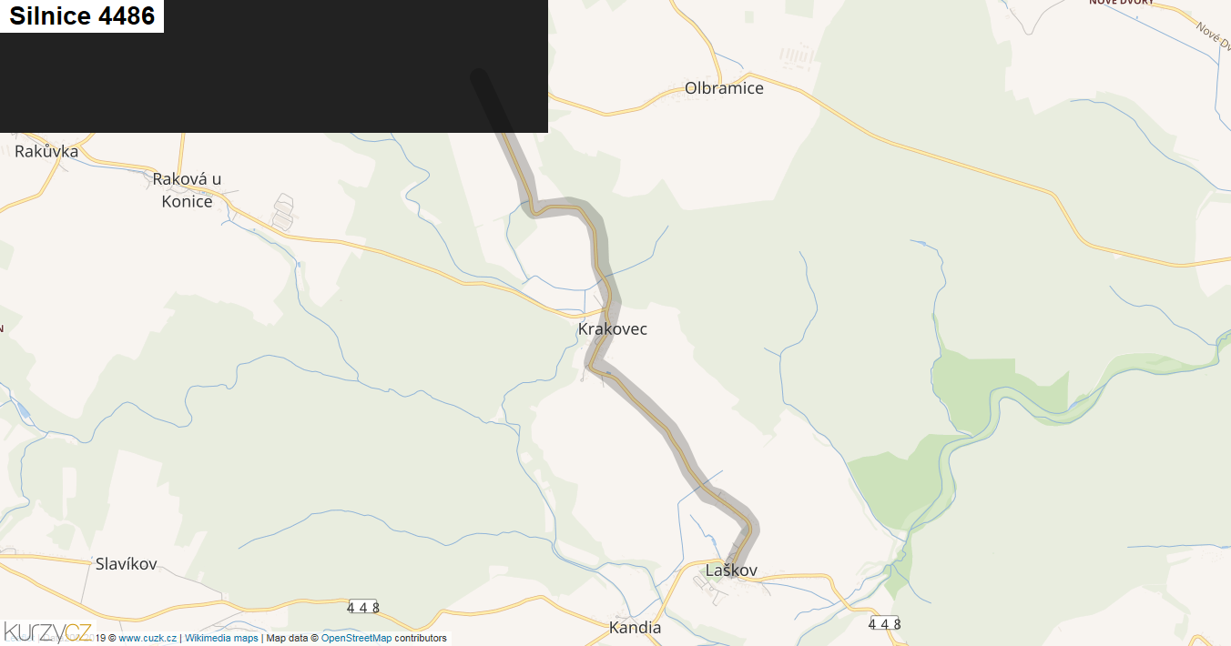 Silnice 4486 - mapa Silnice 4486