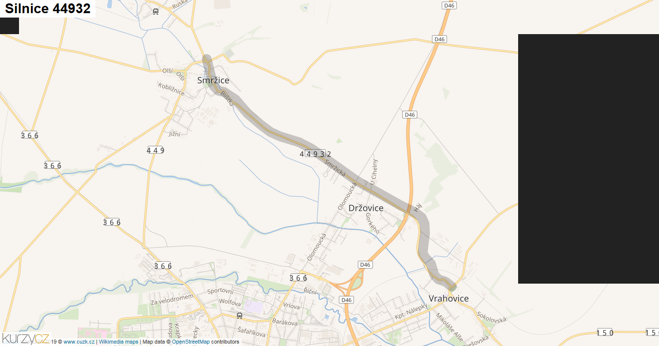 Silnice 44932 - mapa Silnice 44932
