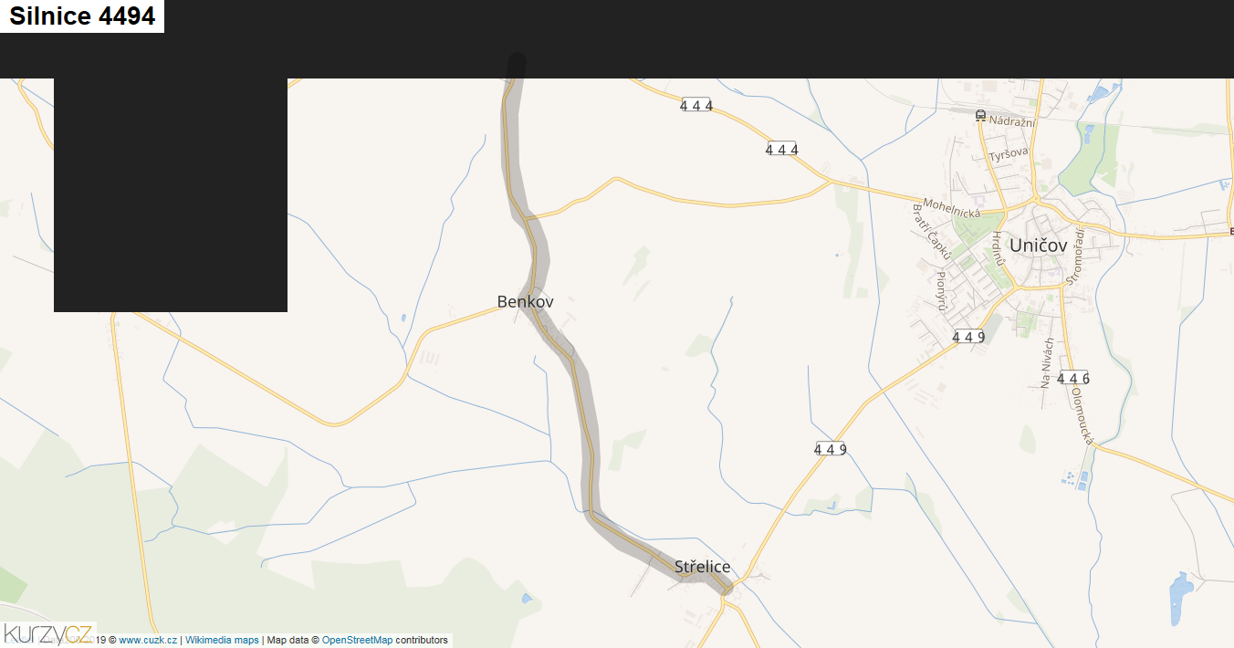 Silnice 4494 - mapa Silnice 4494