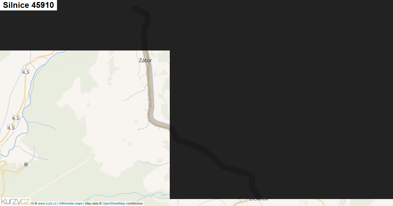 Silnice 45910 - mapa Silnice 45910