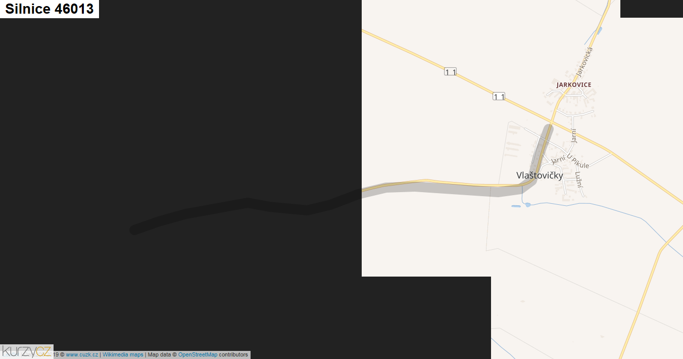 Silnice 46013 - mapa Silnice 46013
