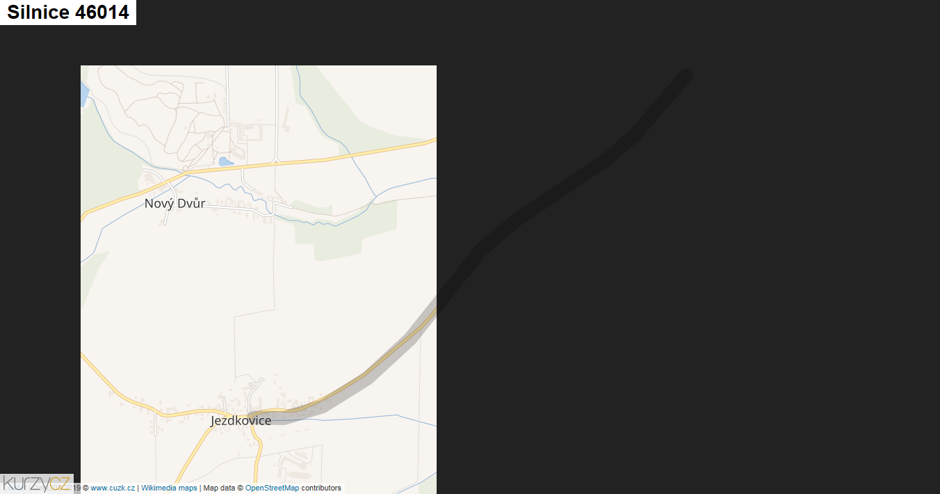 Silnice 46014 - mapa Silnice 46014