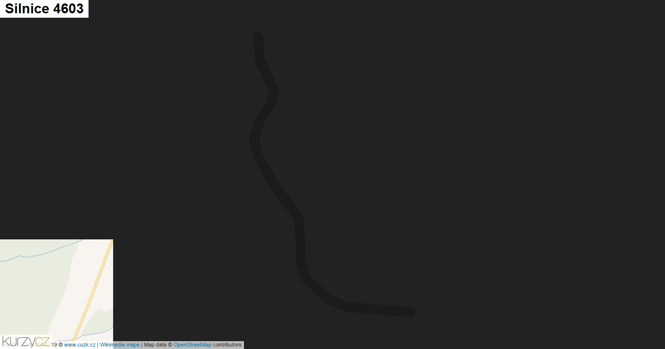 Silnice 4603 - mapa Silnice 4603