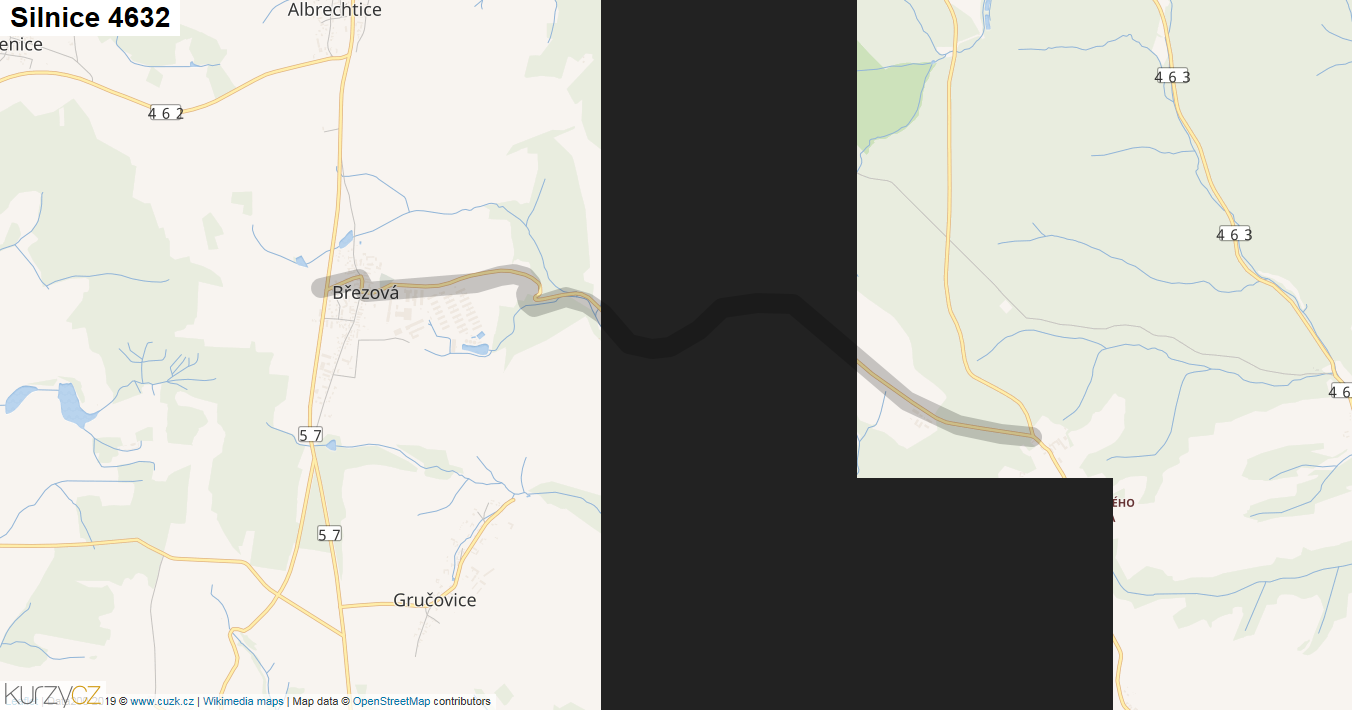 Silnice 4632 - mapa Silnice 4632