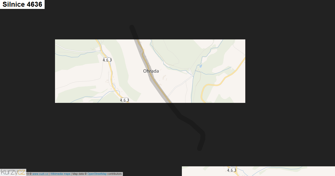 Silnice 4636 - mapa Silnice 4636