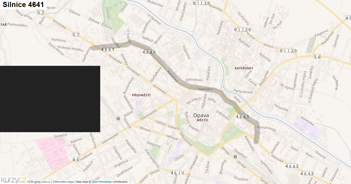 Silnice 4641 - mapa Silnice 4641