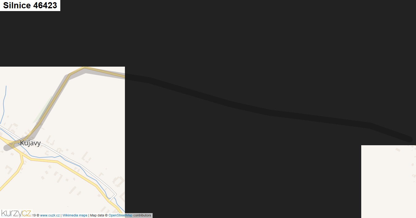 Silnice 46423 - mapa Silnice 46423