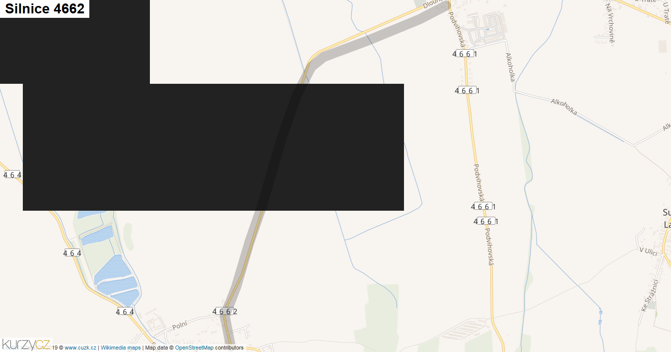 Silnice 4662 - mapa Silnice 4662