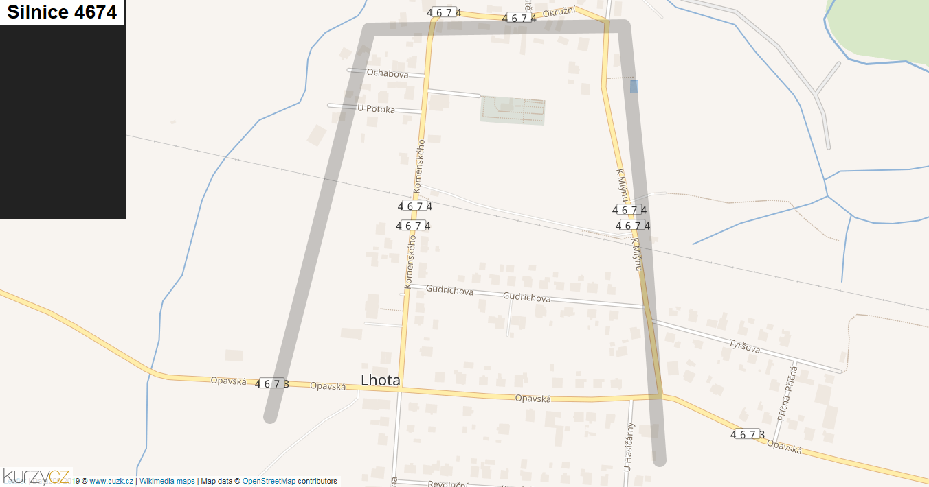 Silnice 4674 - mapa Silnice 4674