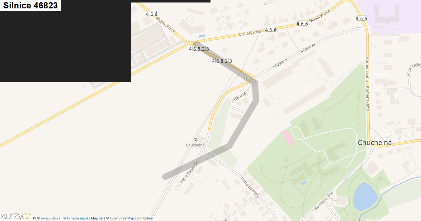 Silnice 46823 - mapa Silnice 46823