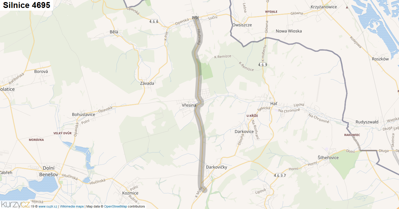 Silnice 4695 - mapa Silnice 4695