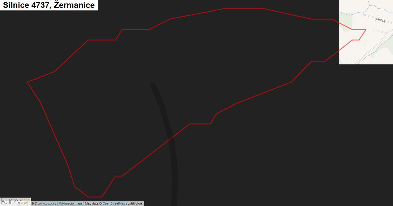 Žermanice, Silnice 4737 - Mapa