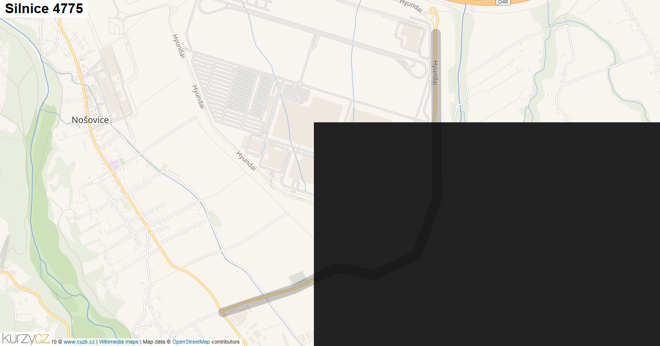 Silnice 4775 - mapa Silnice 4775