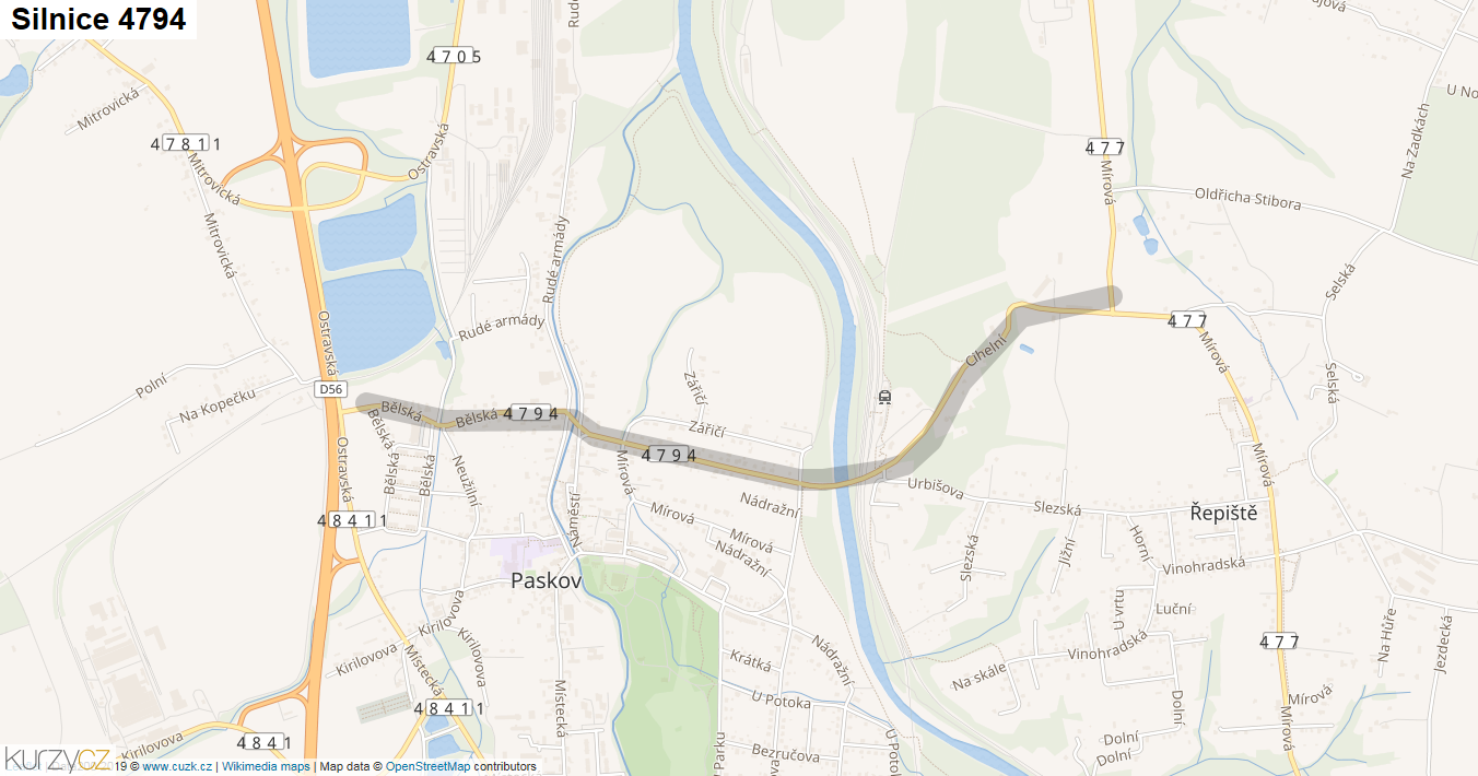 Silnice 4794 - mapa Silnice 4794