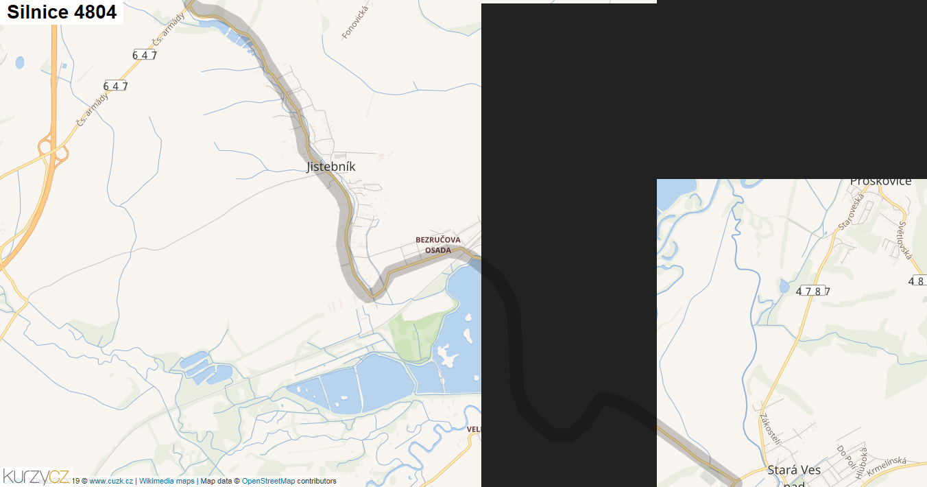 Silnice 4804 - mapa Silnice 4804