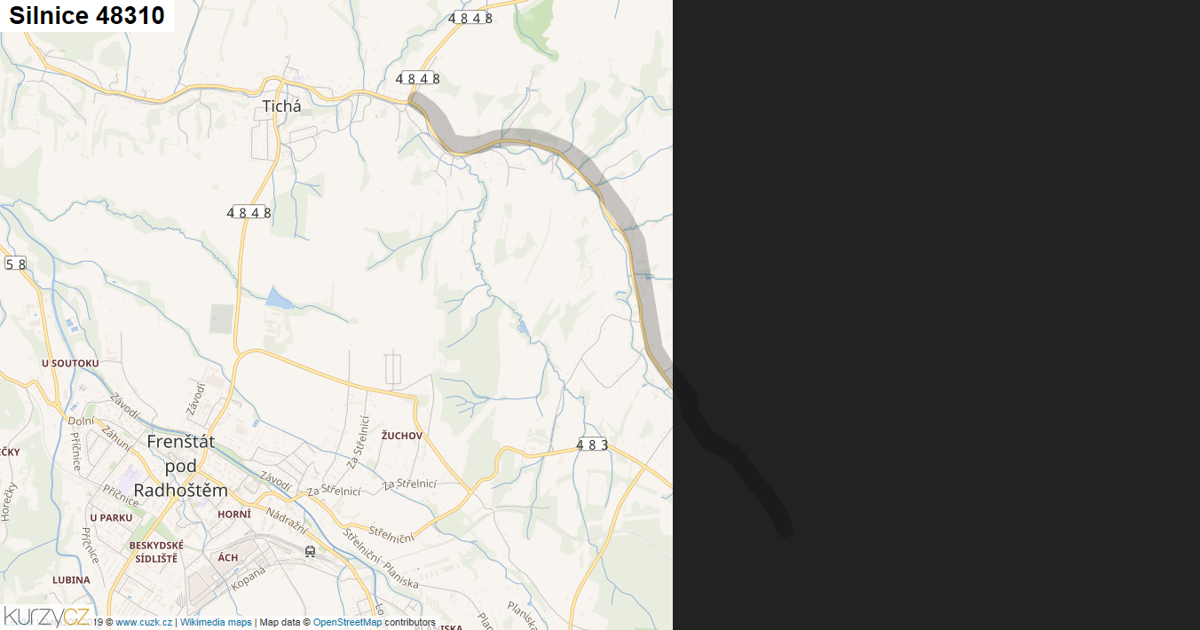 Silnice 48310 - mapa Silnice 48310