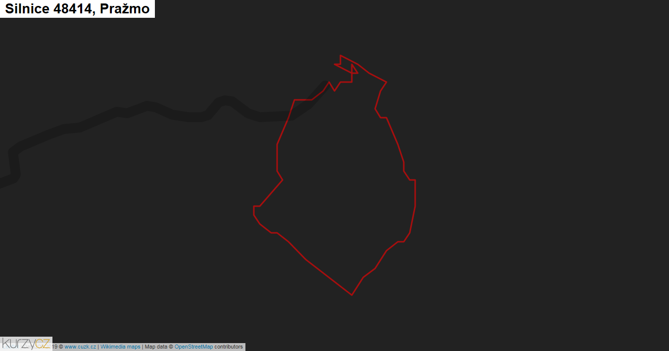 Pražmo, Silnice 48414 - Mapa