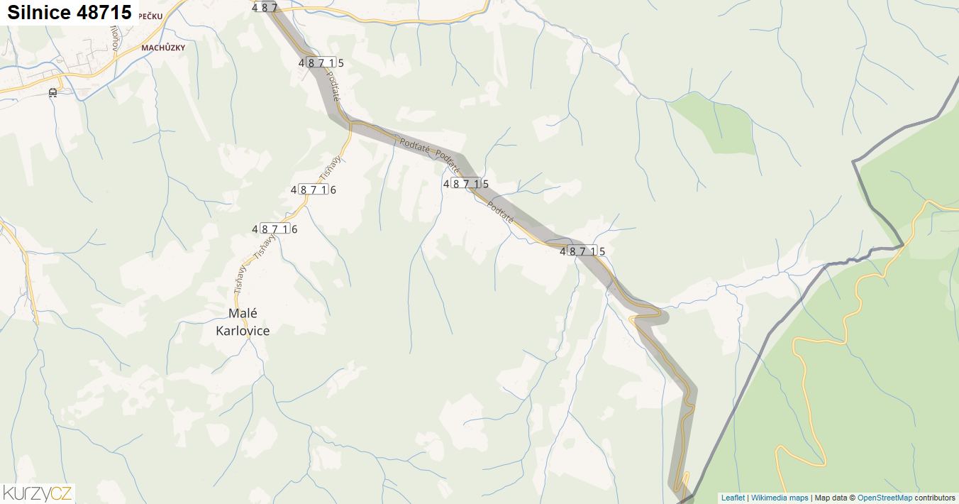Silnice 48715 - mapa Silnice 48715