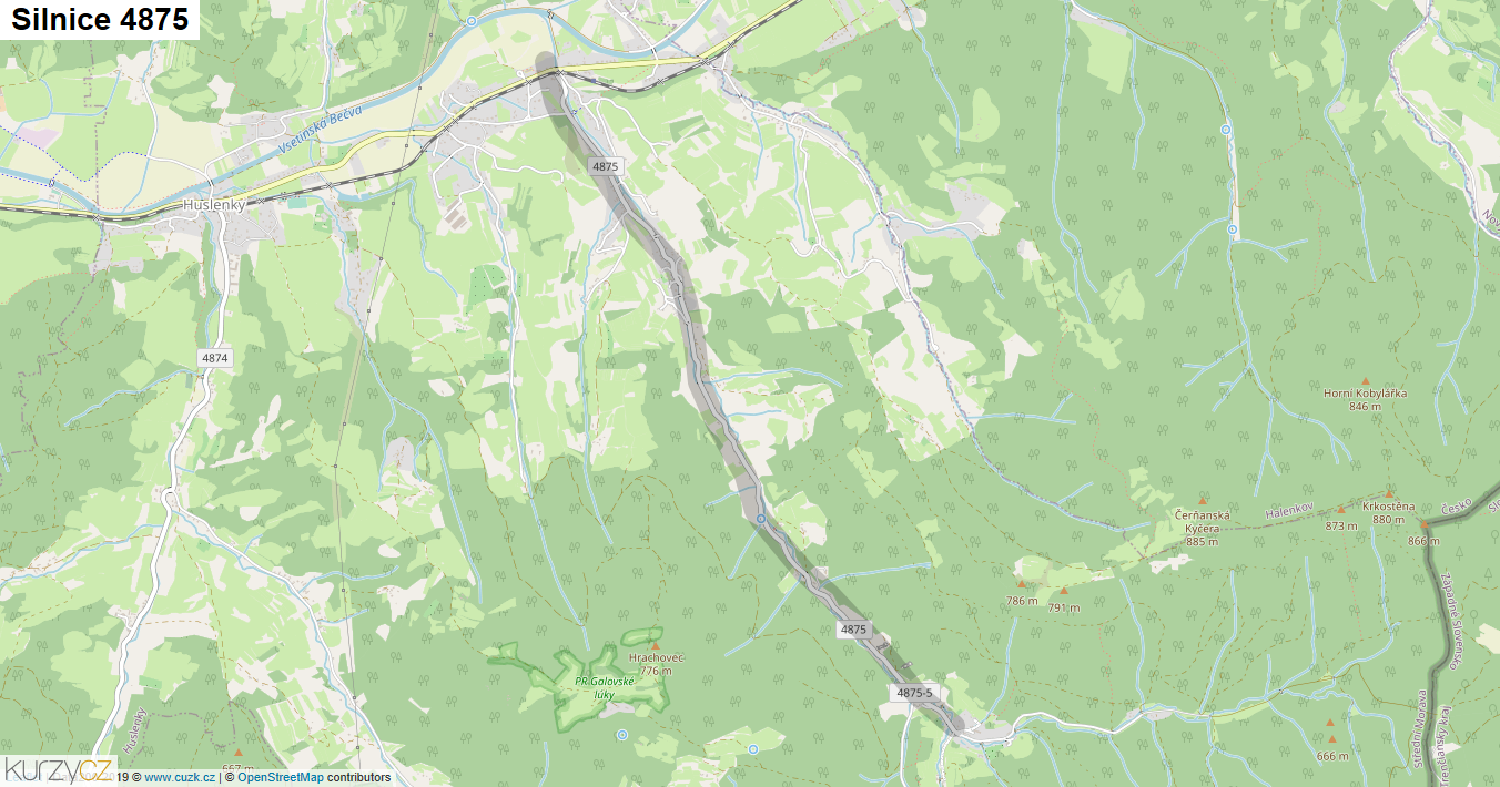 Silnice 4875 - mapa Silnice 4875
