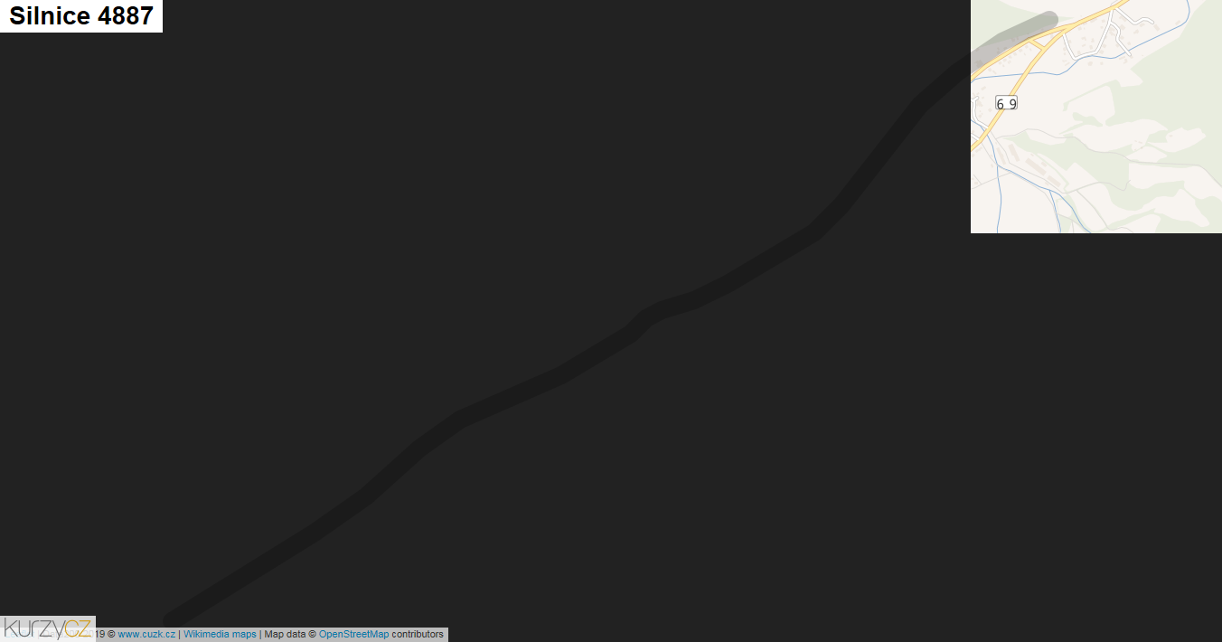 Silnice 4887 - mapa Silnice 4887