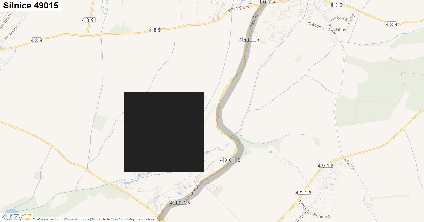 Silnice 49015 - mapa Silnice 49015