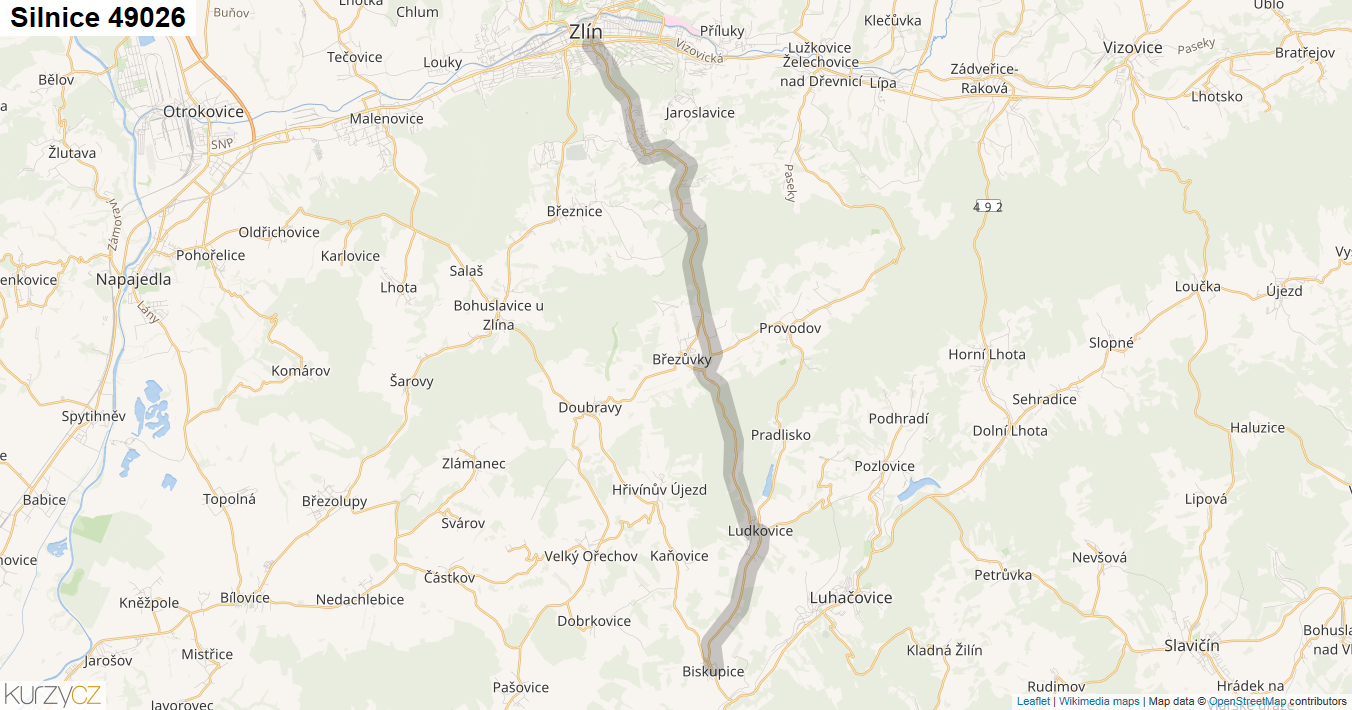 Silnice 49026 - mapa Silnice 49026
