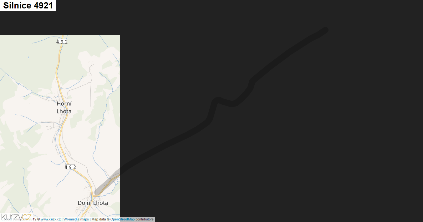Silnice 4921 - mapa Silnice 4921