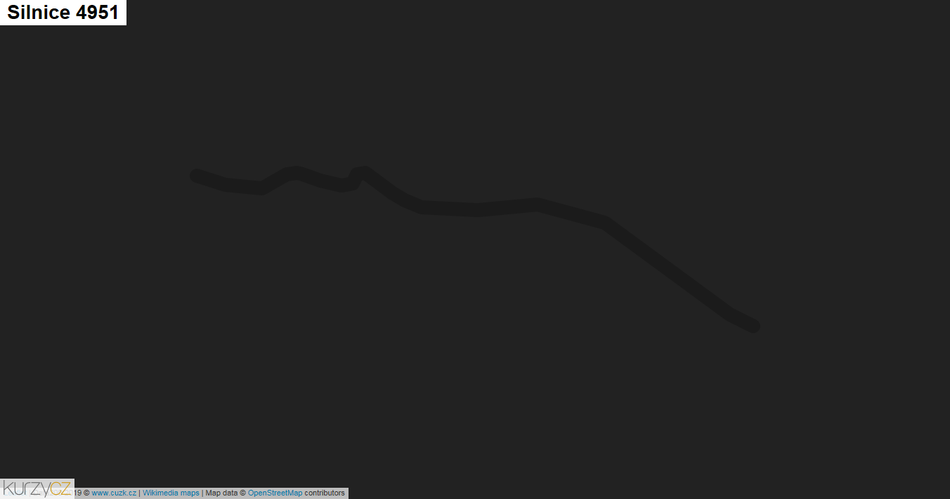 Silnice 4951 - mapa Silnice 4951