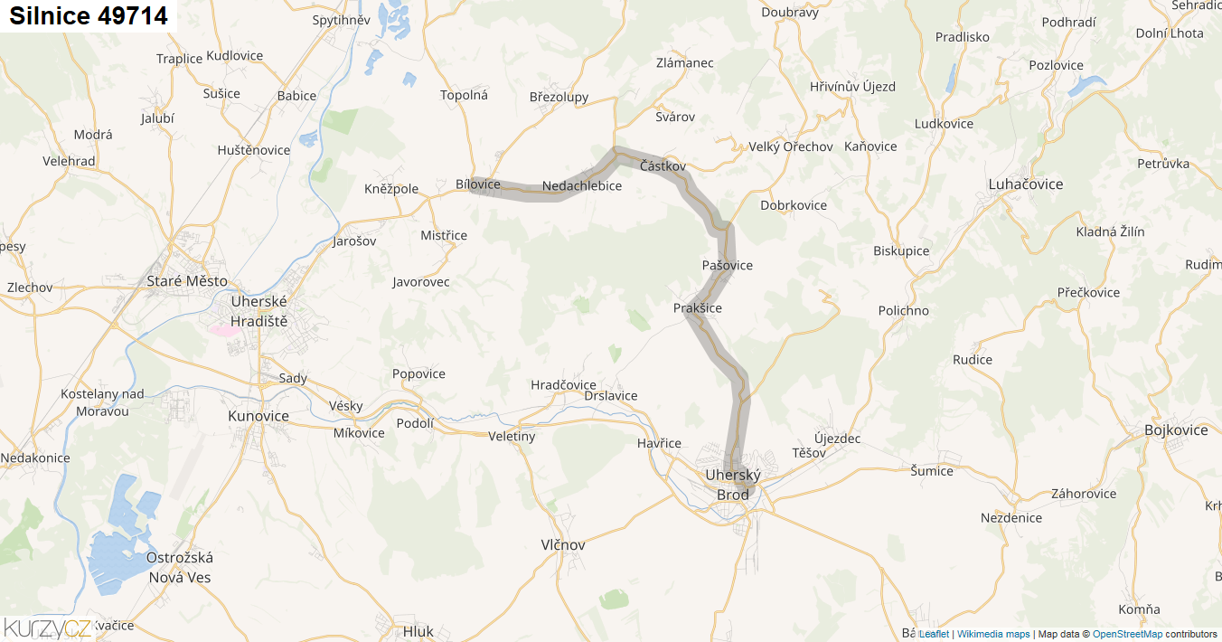Silnice 49714 - mapa Silnice 49714