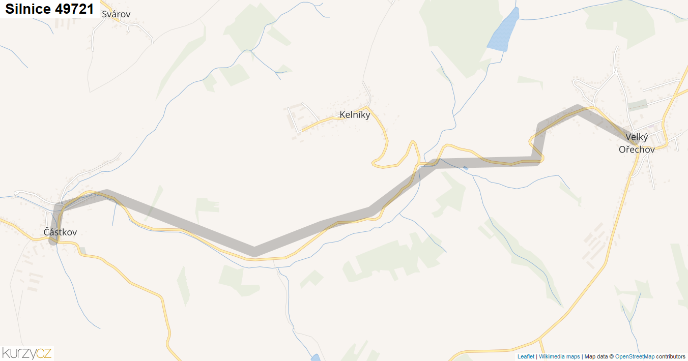 Silnice 49721 - mapa Silnice 49721