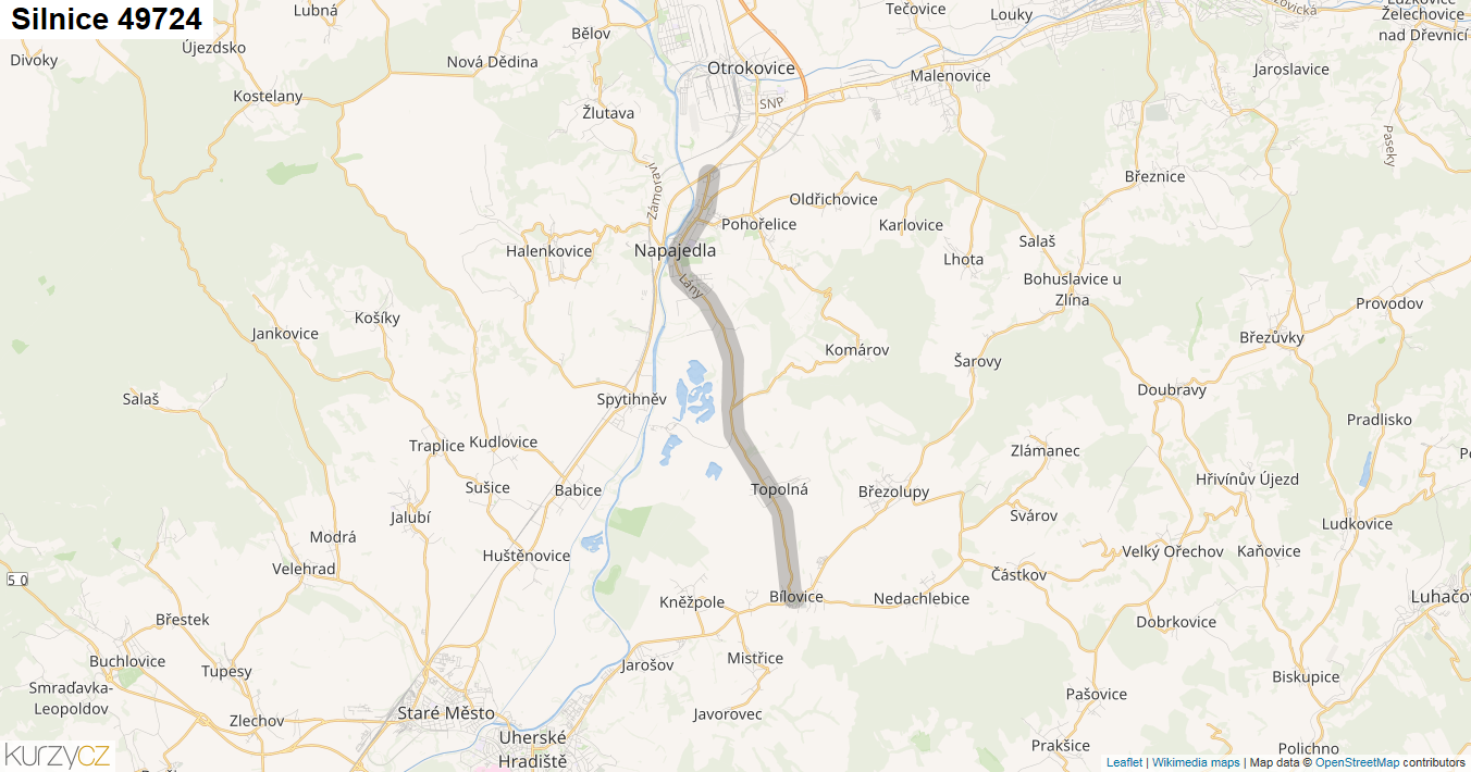 Silnice 49724 - mapa Silnice 49724
