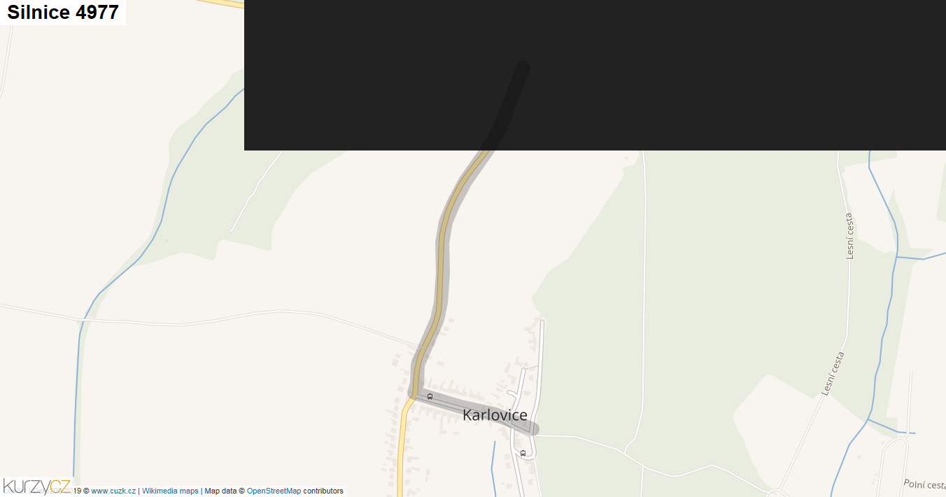 Silnice 4977 - mapa Silnice 4977