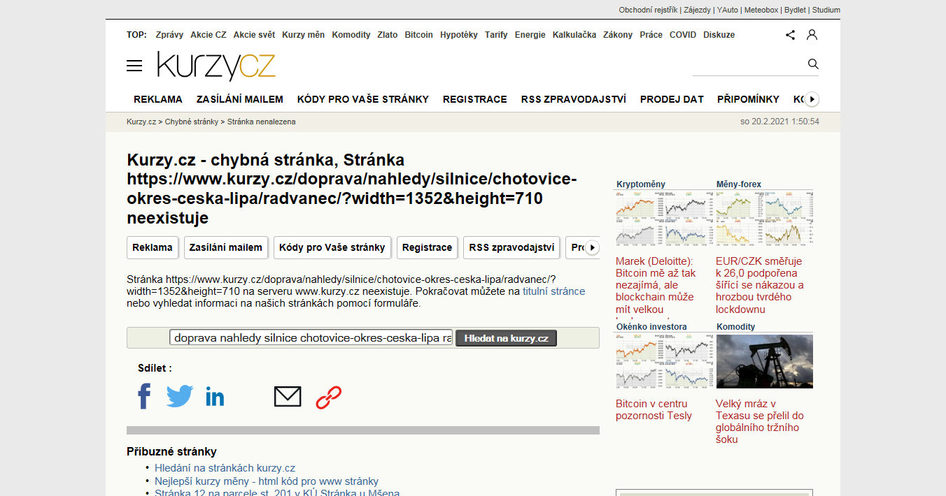 Úsek Chotovice - Radvanec, Silnice 9 - Mapa