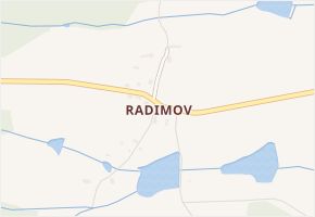 Radimov v obci Skalice - mapa části obce